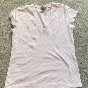 Old Navy Light Pink V-Neck Short Sleeve Tee